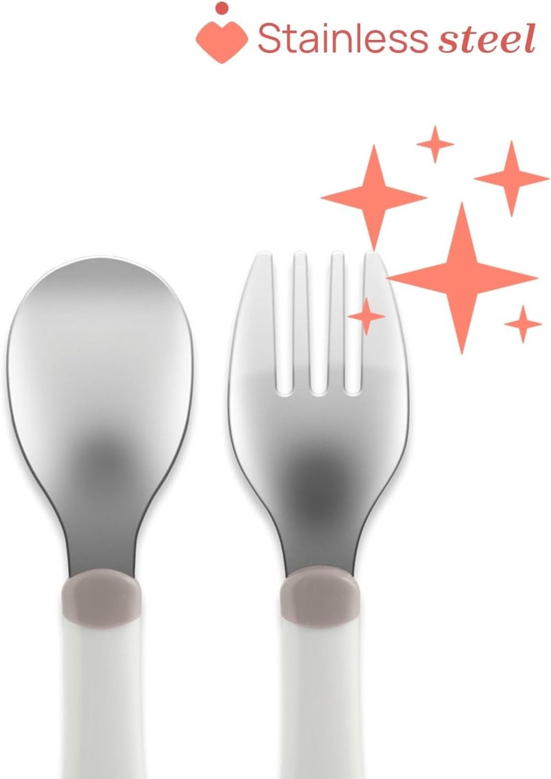 Chicco Metal Cutlery 18m+, Pink - Image 5